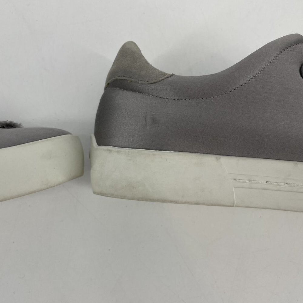 Joie Diata Satin silver platform Velcro sneakers 37.5 - Picture 9 of 16